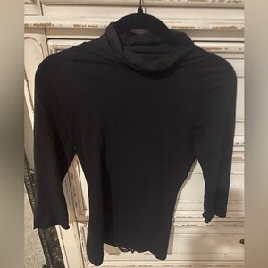 Free People Sunshine Black Turtleneck